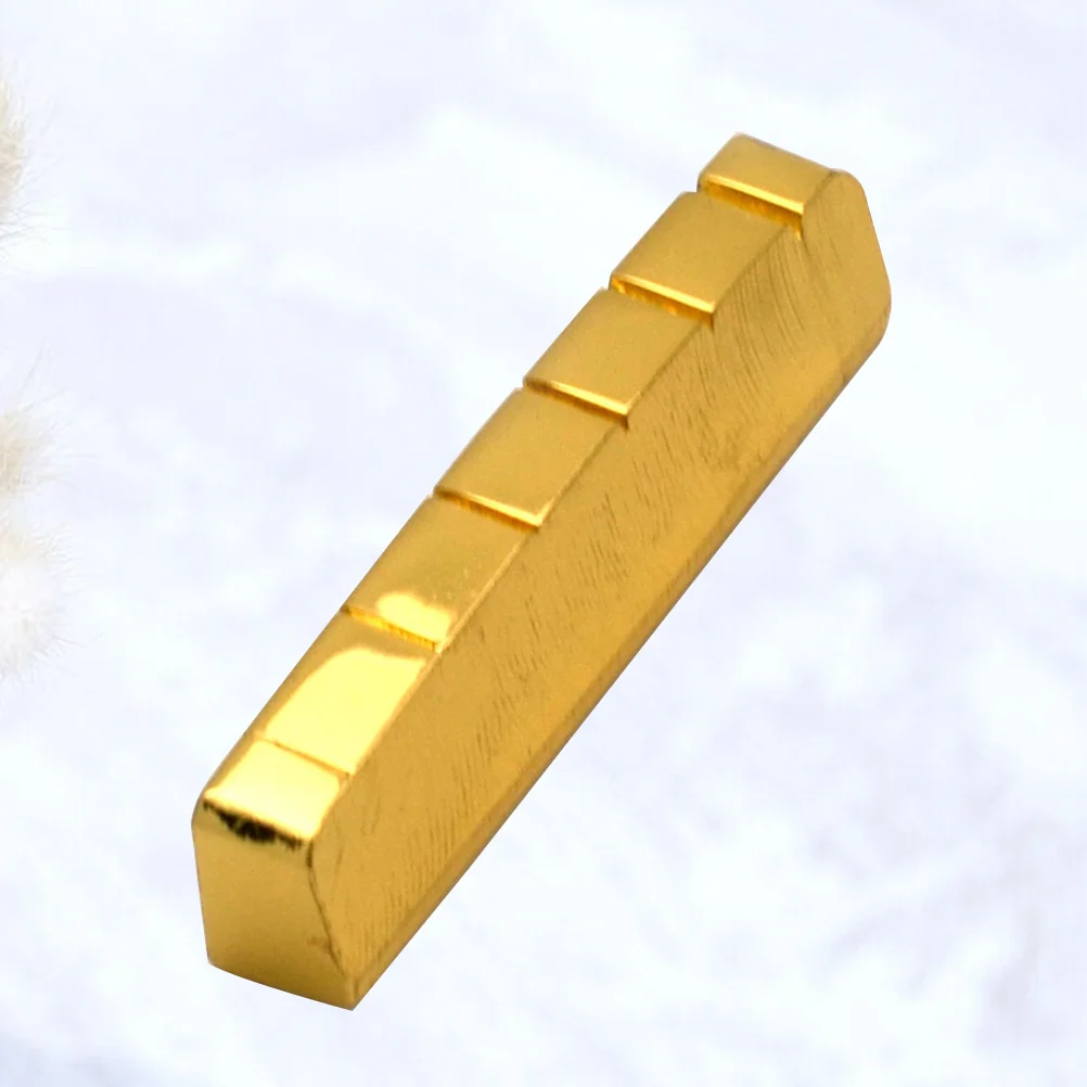 

Classical Folk Guitar Bridge Saddle Copper Replacement 43.2mm Brass Nut Guitar Parts Repair Accessory for Better Tone Sustain