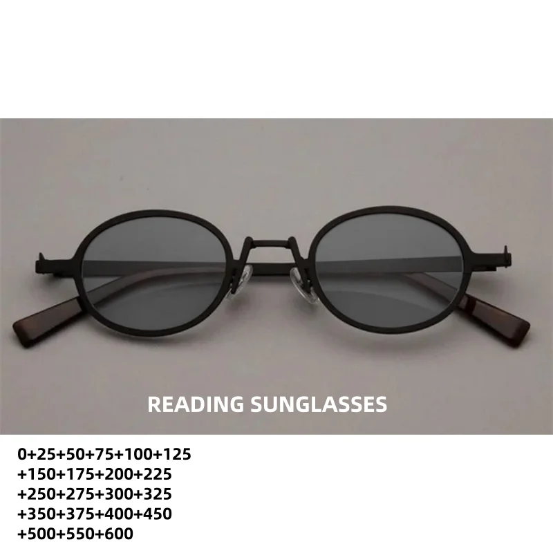 Vintage Reading Glasses Small Round Lens Sunglasses Rim Tinted Dark Sun Glass