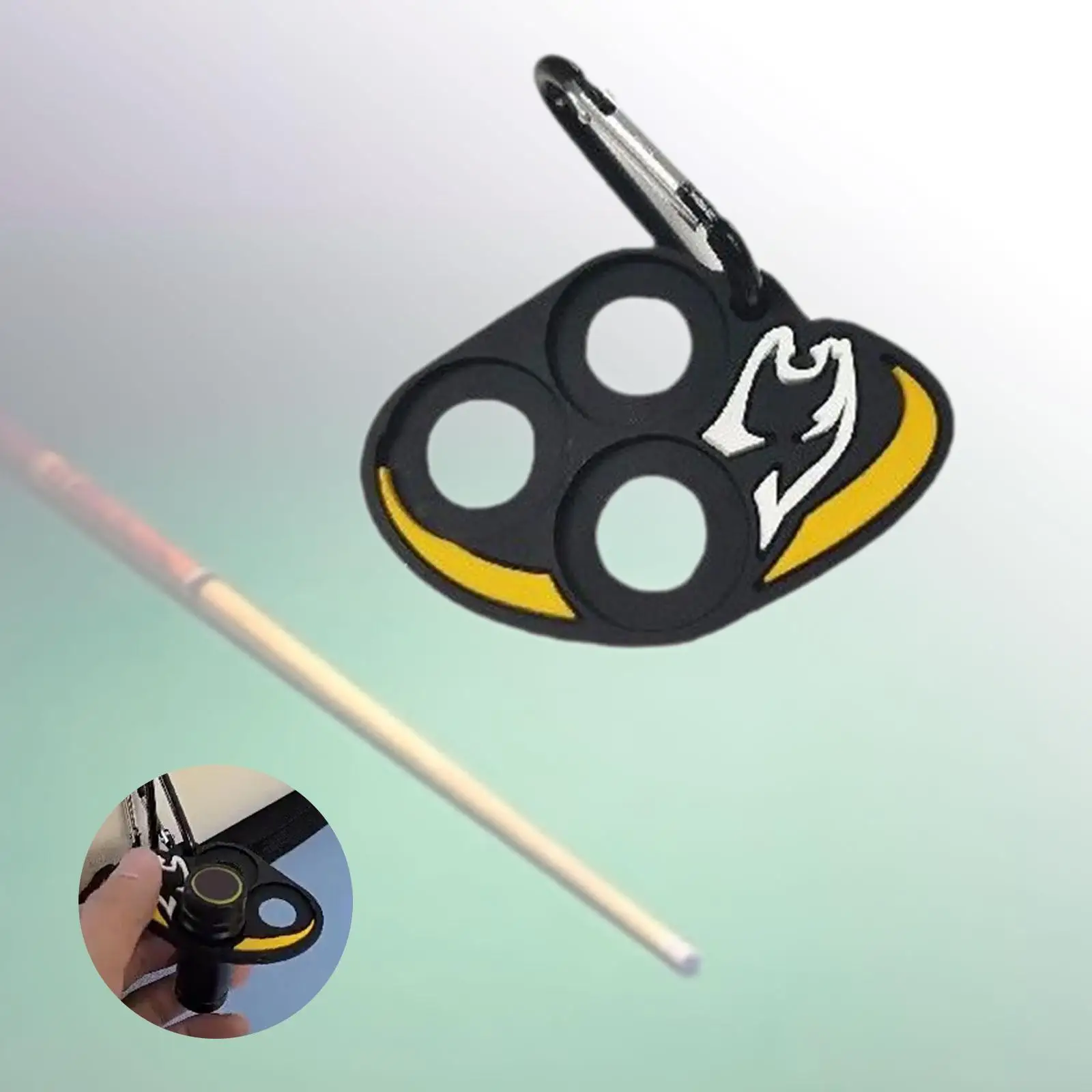 

1PC Portable Black Yellow Rubber Billiard Cue Joint Protectors Storage 3holes Pool Joint protector case Billiard cue accessories