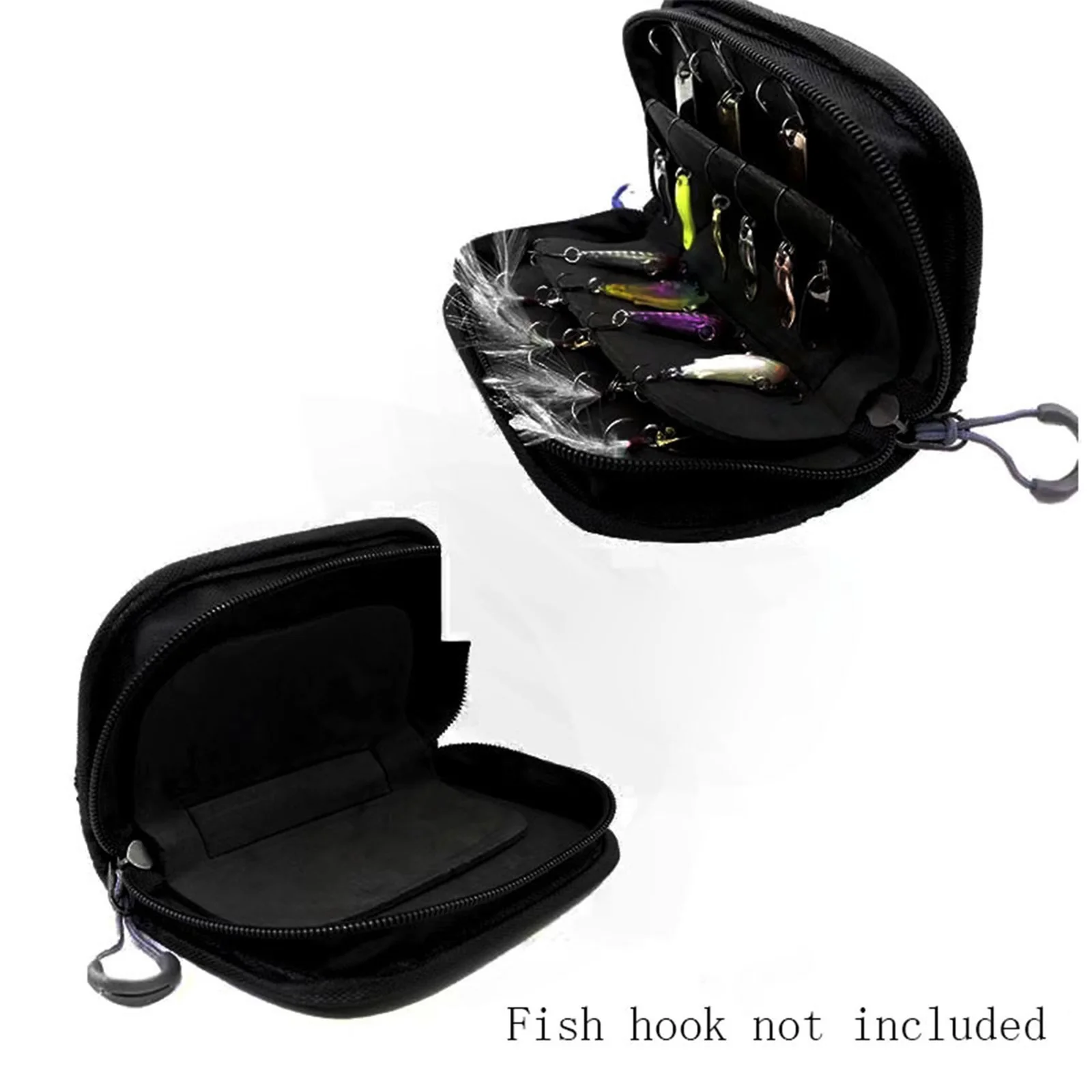 Saco de armazenamento de isca de peixe à prova dwaterproof água camuflagem impressão zíper spinner isca saco enfrentar pasta caso saco