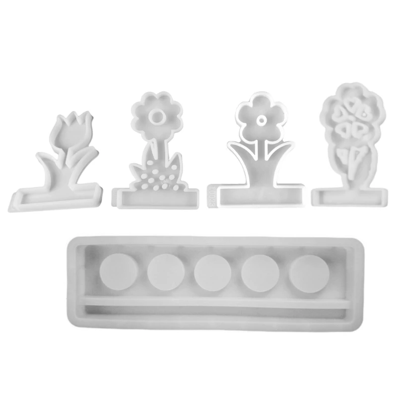 

Flower Tealight Holder Molds with Long Base for DIY Tealight Holder