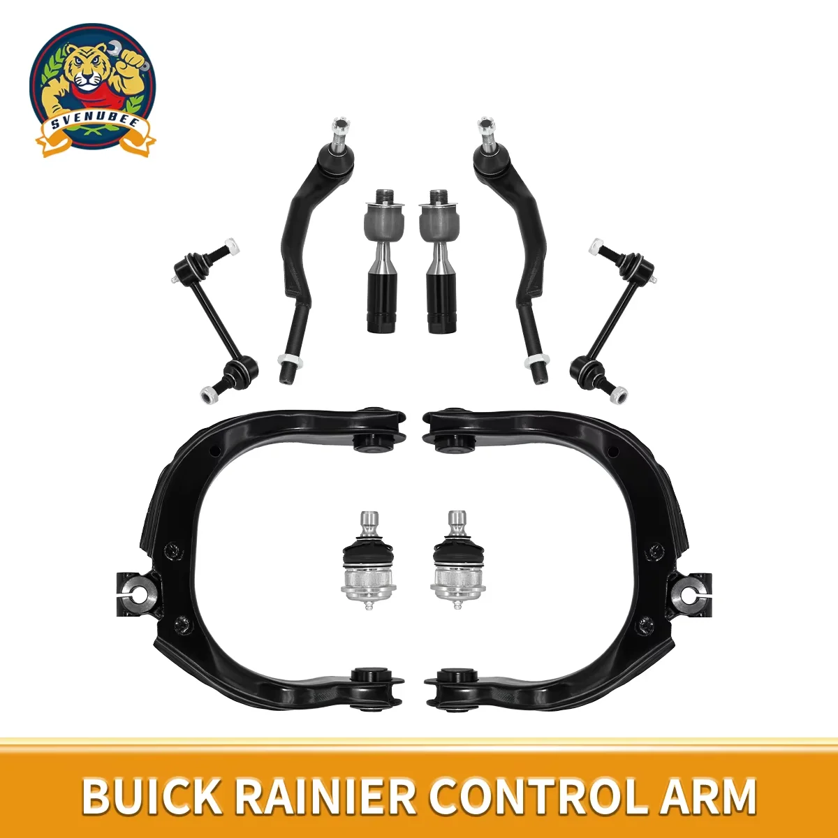 Svenubee 10Pcs Front Upper Control Arm Ball Joints Sway Bar End Link Set for Buick Rainier GMC Envoy 2004 2005 2006 2007 K640294