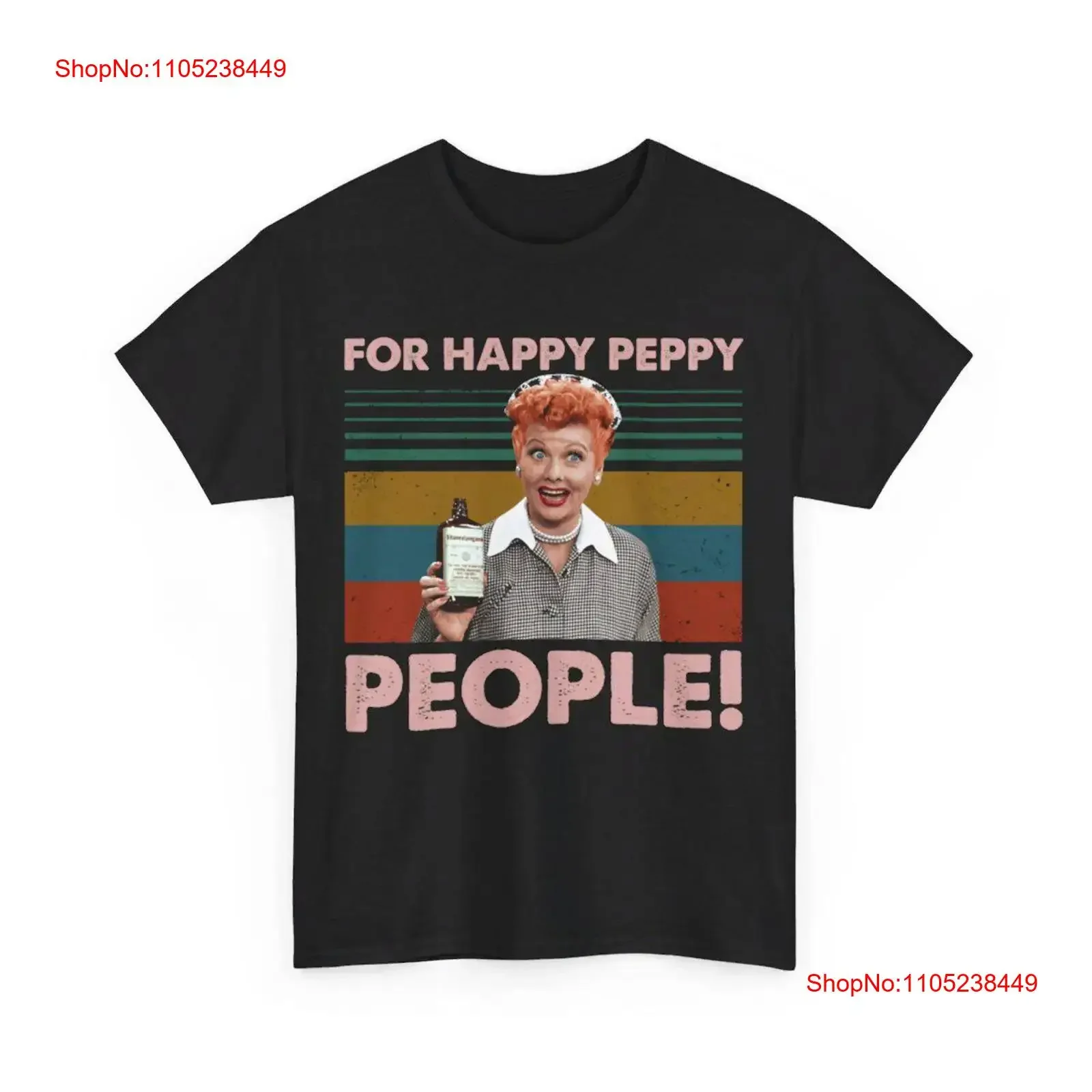 Happy Peppy People tee Pretty Vintage Lucy For T Shirt I Love vintage Washed Stylish homme Versatile graphic Casual