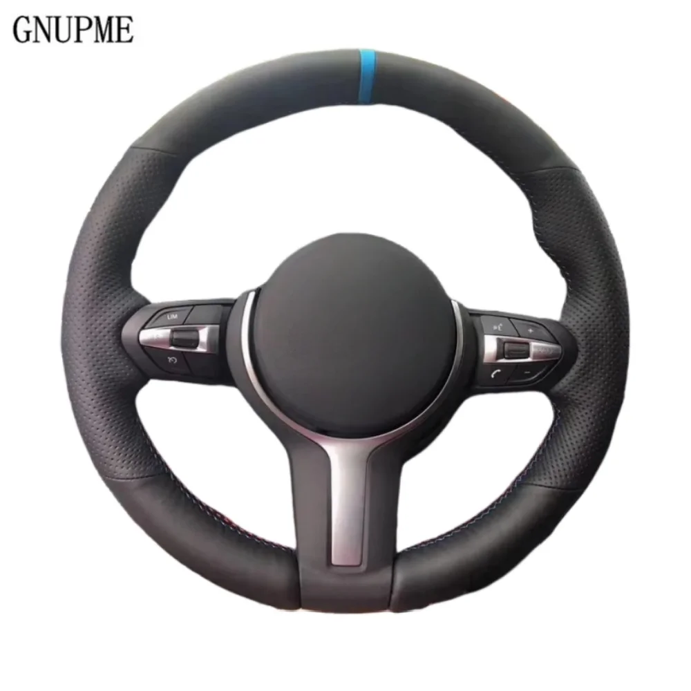 Custom Anti-Slip Microfiber Leather Car Steering Wheel Cover For BMW F87 M2 F80 M3 F82 M4 M5 F12 F13 M6 F85 X5 X6 F33 M Sport