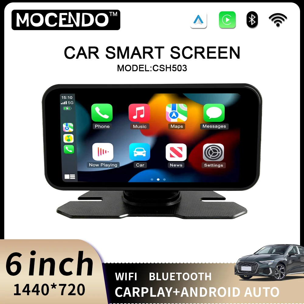 6inch Portable Car Radio Multimedia Video Player with Wireless Carplay And Android Auto Universal Touch Screen Player