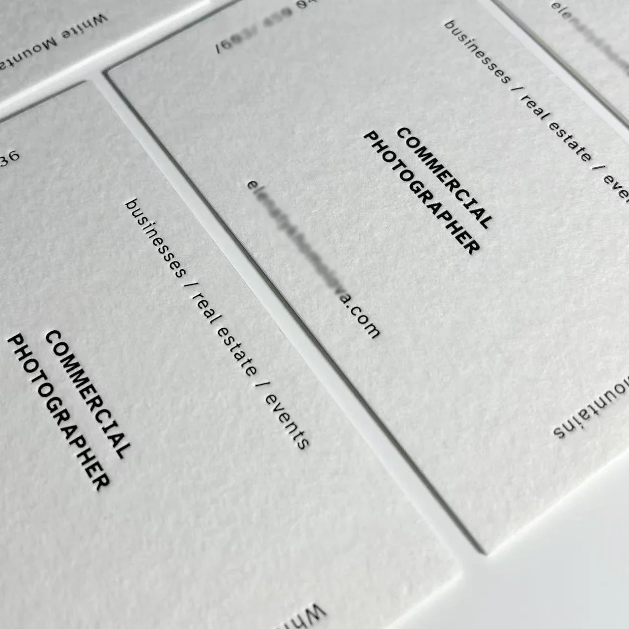 Custom Luxury Cotton Paper Name Cards, Bespoke Single-Sided Debossed Business Cards, High-End Professional Branding