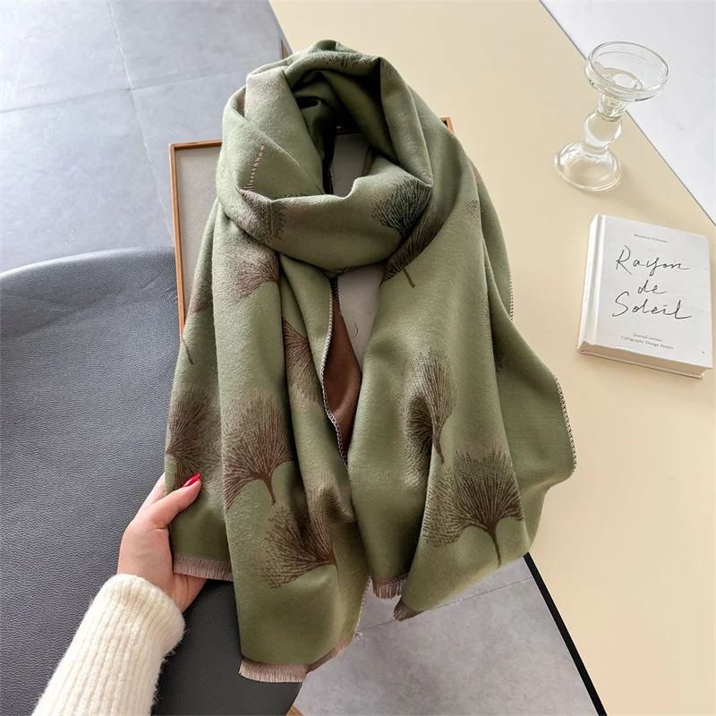 Winter Cashmere Women Scarf Female Luxury Brand Scarves Lady Long Bandana Women Fashion Shawl Wraps Foulard Poncho Pashmina 2024