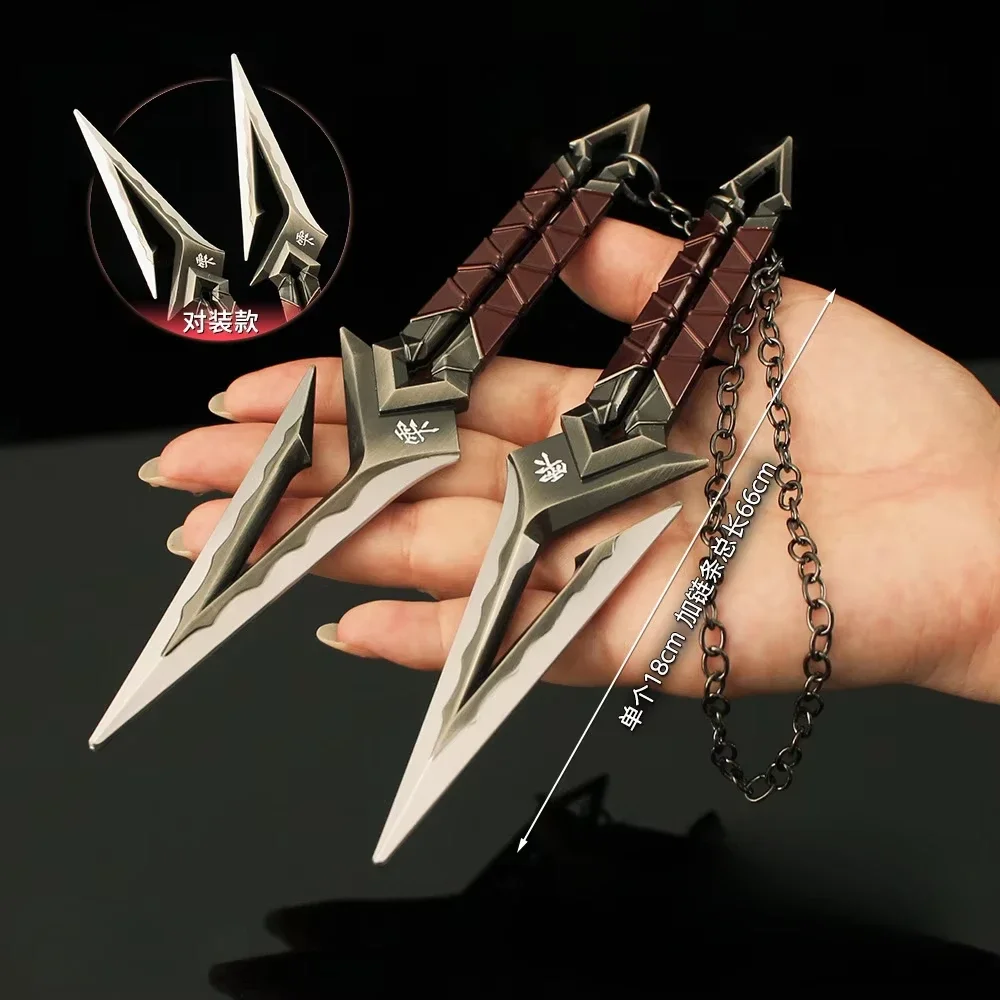 18cm Valorant Kuronami keine Yaiba Paarung Spielzeug Schwert Cosplay Waffe Modell alle Metall messer Spielzeug Spiel Handwerk Ornamente Jungen Geschenke