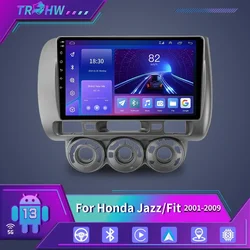 For Honda Fit Jazz City 2002-2007 Navigation Carplay android auto multimídia automotiva Car Multimedia Player GPS 2 din 4G+WIFI