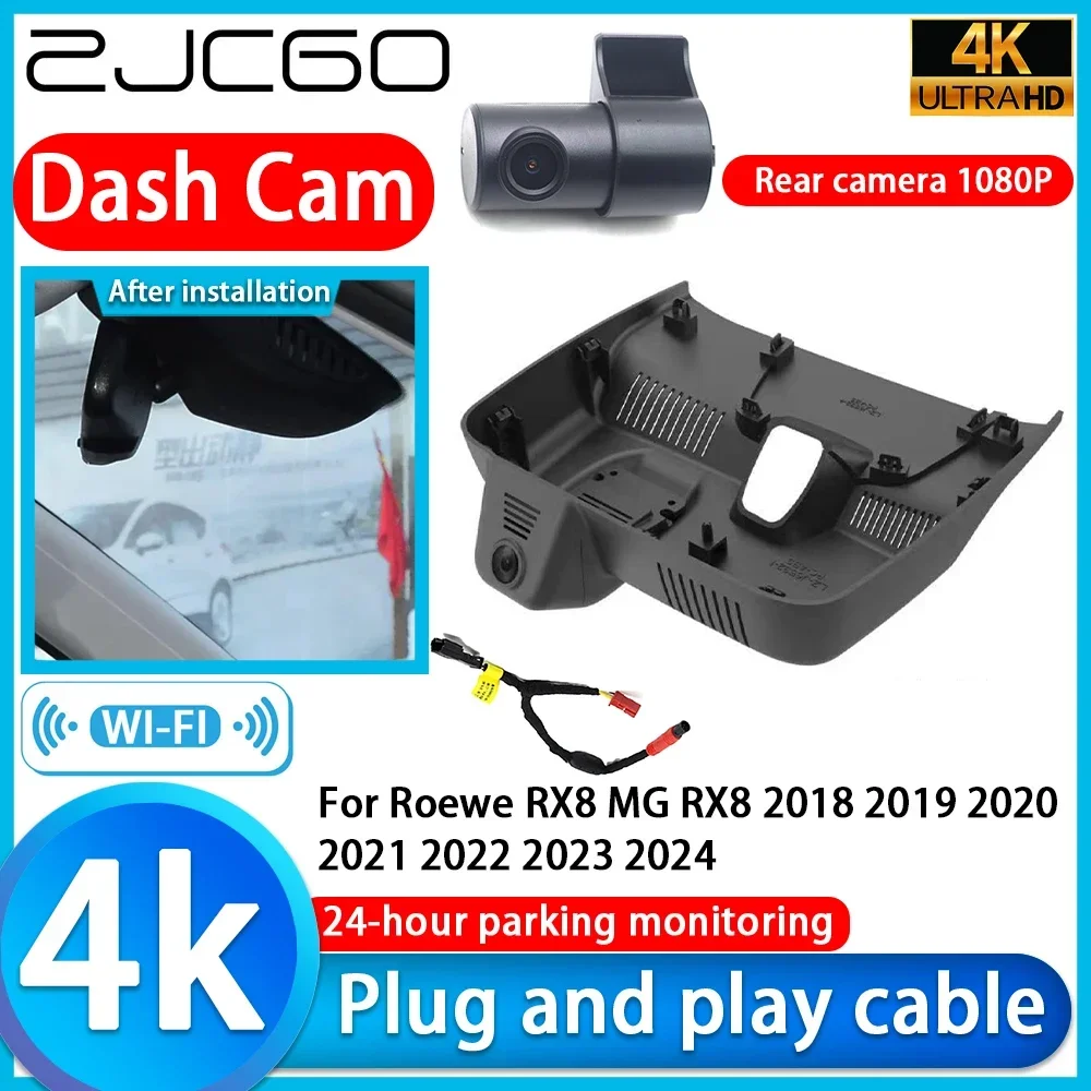 ZJCGO for Roewe RX8 MG RX8 2018 2019 2020 2021 2022 2023 2024 Video Recorder 4K UHD Plug and Play DVR Dash Cam Camera