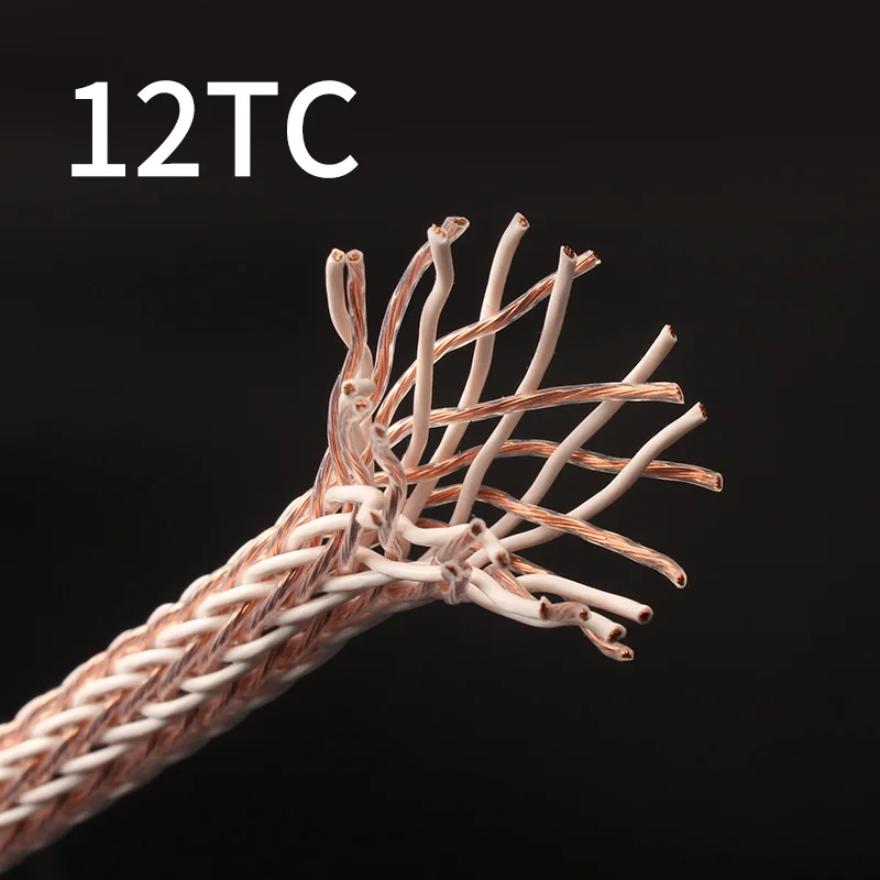 hifi 8TC/12TC OCC High Fidelity HiFi Audio Cable Connecting Power Amplifier Bulk Wire Speaker Wire 16/24 Strand Braid