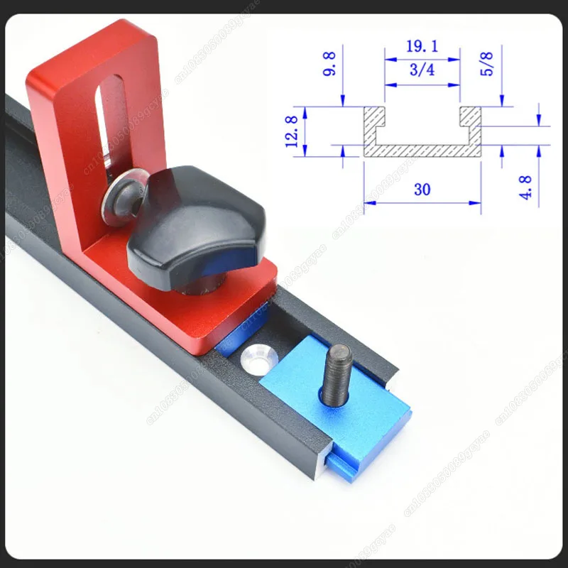 

Woodworking T Slot Miter Track Fence Stop T-track Slot Sliding Connector Miter Track Stop Chute Locator Table Saw Rail Connector