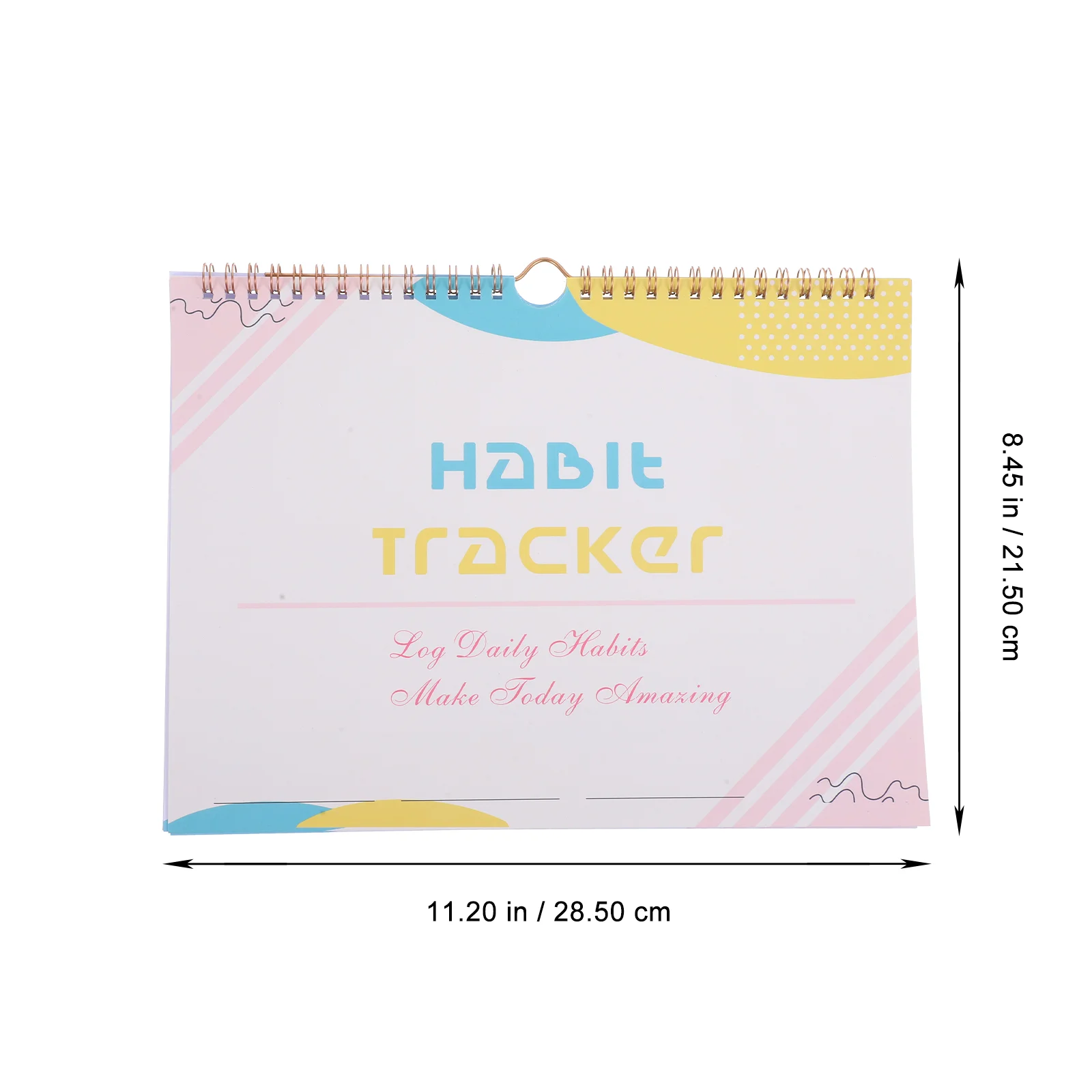 Tracking Device Simple Light Yellow and White Calendar Habit Tracker Paper Journal