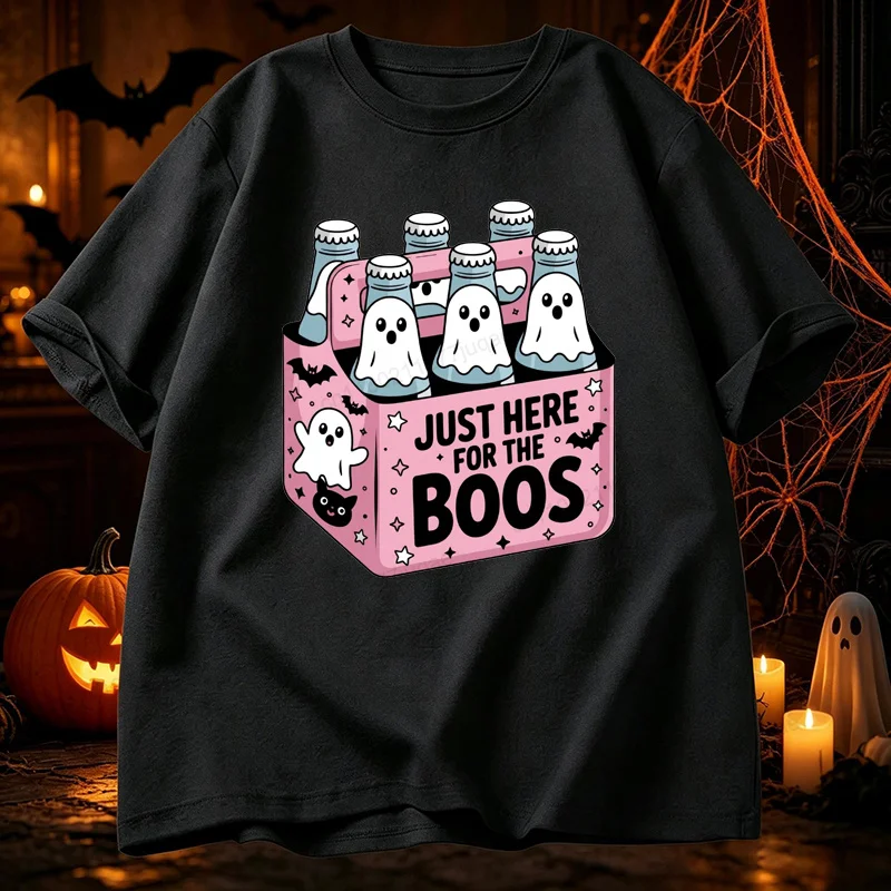 Nur Hier Für Die Boos Shirt Lustiges Halloween Bier T-Shirt Herren T-Shirt Halloween Party T-Shirts Gruselige Party T-Shirts Geschenke – Detail 2