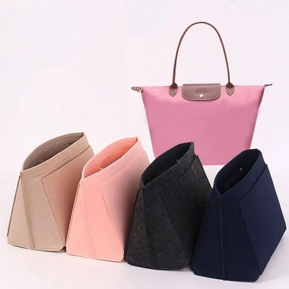 2024 Portable Liner Bag Multi-functional Multi-Pocket Insert Handbag Felt Storage Organizer Bag Organizer For Shell Bag