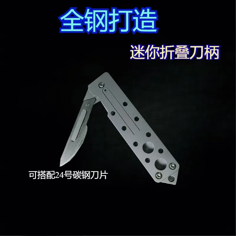 All Stainless Steel Scalpel EDC Folding Knife Portable Multifunctional Tool Free 10 Replaceable Blades carving utility Tools