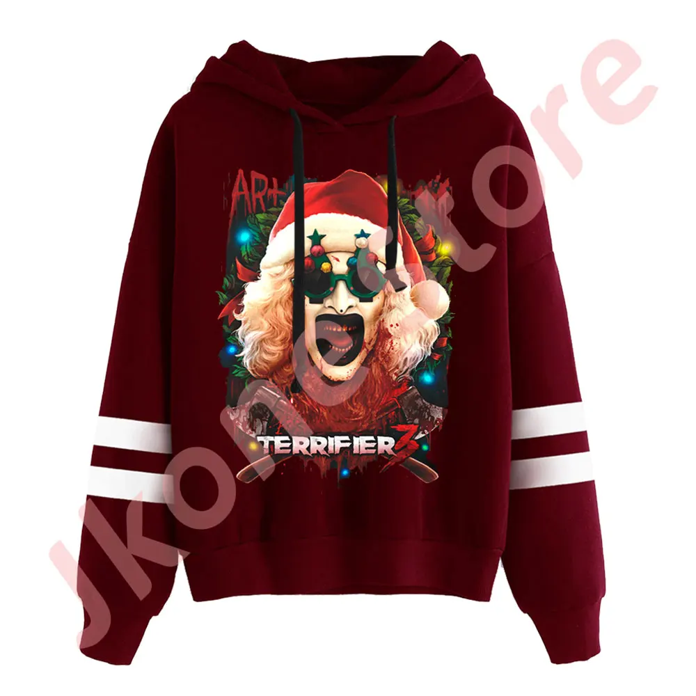 Terrifier Yuletide Terror Merch Pullover Hoodies Cosplay Women Men Fashion Casual Long Sleeve Sweatshirts