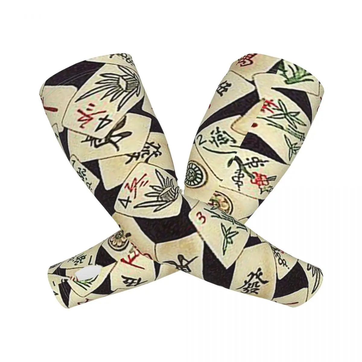 

Маджонг плитка узор уличные нарукавники солнцезащитный чехол от ультрафиолета летние ледяные шелковые велосипедные татуировки рукава