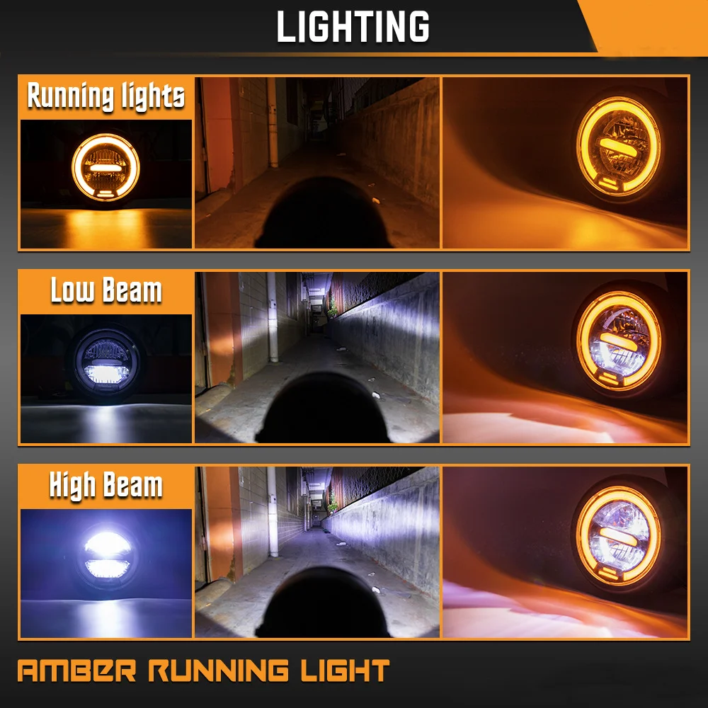 6.5 inch Motorcycle Led Headlight Headlamp led Light Modified Parts for Harley suzuki yamaha Cafe Racer Choppers Cruisers