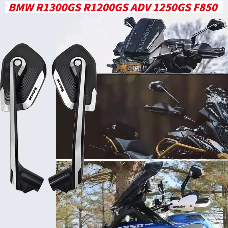 Motorcycle Side Rearview Mirror For BMW R1300GS 2024 R1200 1250 GS ADV F900R G310GS S1000XR Aluminum Adjustable Rear View Mirror