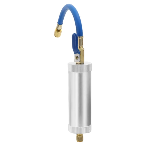 Imagen 1 del producto Herramienta de inyección de aceite de aire acondicionado para coche, R12 R134A, 2 onzas, 1/4 "", tubo de llenado de refrigerante de aceite líquido puro, inyector de tinte, accesorios para coche