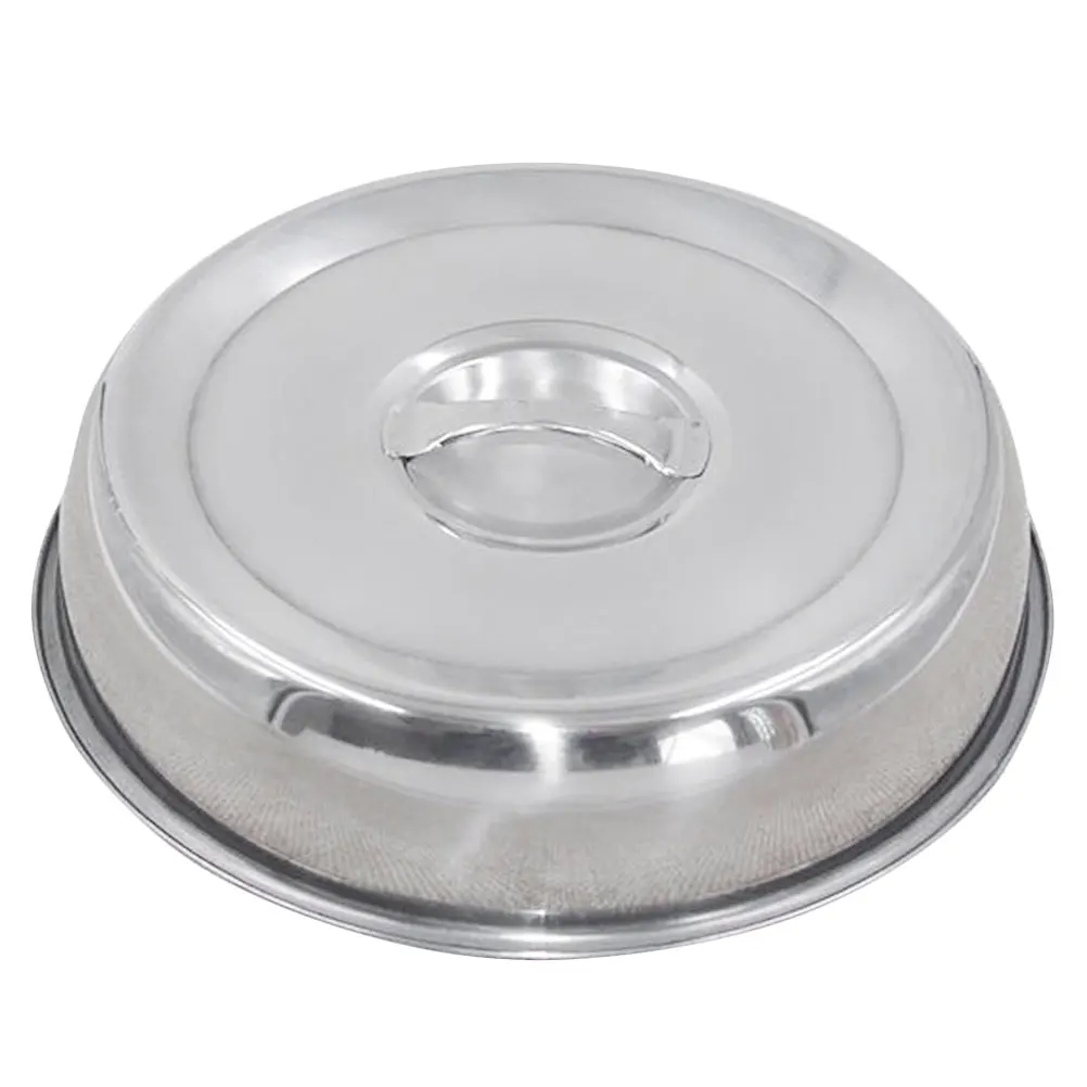 

Round Stainless Steel Food Cover Dome Protector Household Kitchen BBQ Steak Cover Splatter Resistant Steam Retaining