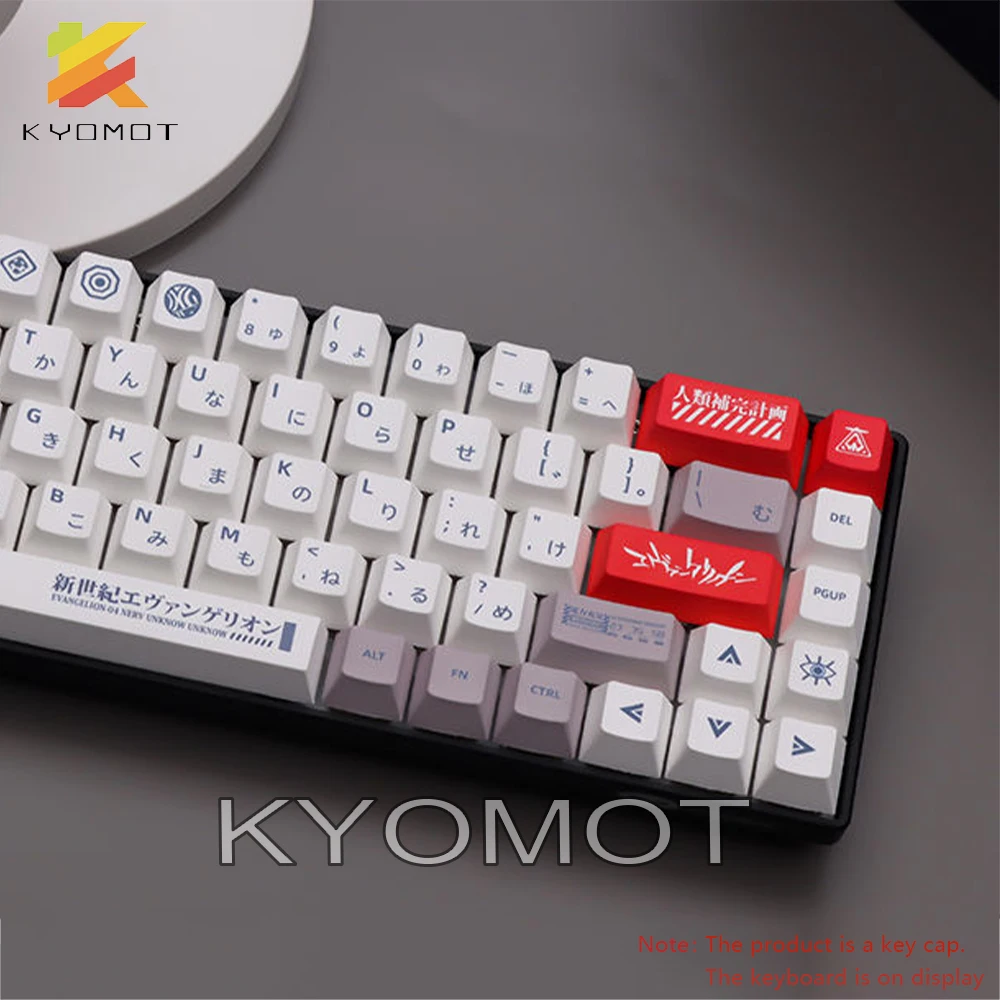 Imagem -03 - Kyomot-mechanical Dye-sub Pbt Cereja Perfil Keycap Gmk 132 Chaves Eva 04 Máquina Keycaps Interruptor mx Layout Diy