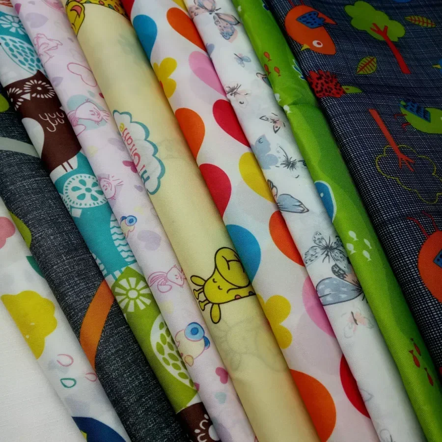 Waterproof Fabric Printed Oxford 210T Polyester Clear Coating For Kite Umbrella Raincoat Cloth