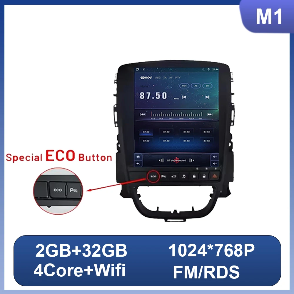 Autoradio Android 16 voor Opel Astra J Vauxhall Holden Cascada 2009-2018 Multimedia Scherm GPS Navigatie Auto Carplay ECO