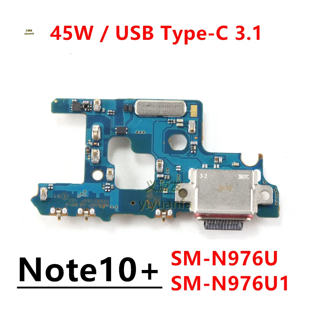 USB Dock Connector Charging Port Flex Cable For Samsung Galaxy Note 10 Plus SM-N975U N976U Charger Board With Mic Module Note10+