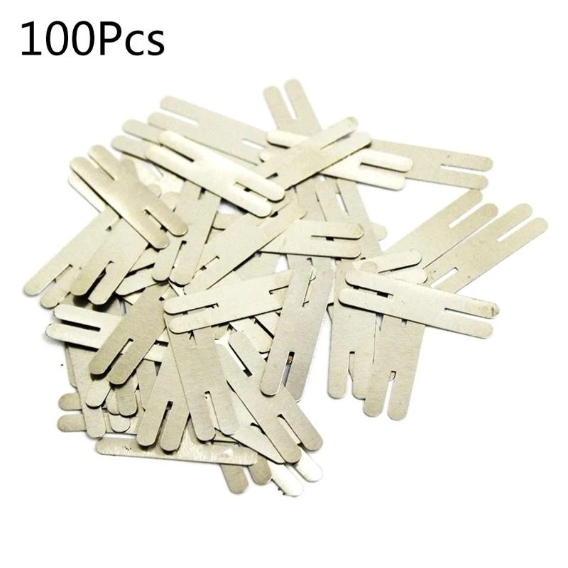 

100pcs/lot 0.2x30x8mm H type Nickel Plated Steel Strap Strip Sheets for Battery