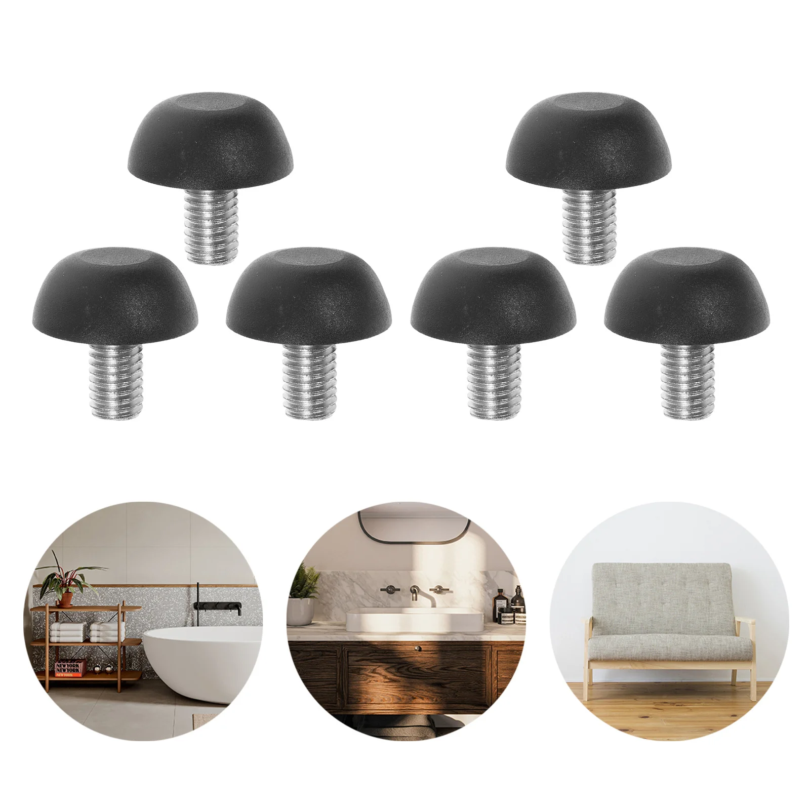 

20Pcs Adjustable Furniture Leveling Feet M8 Threaded Replacement Legs for Tables Cabinets Sofas Beds Heavy Duty