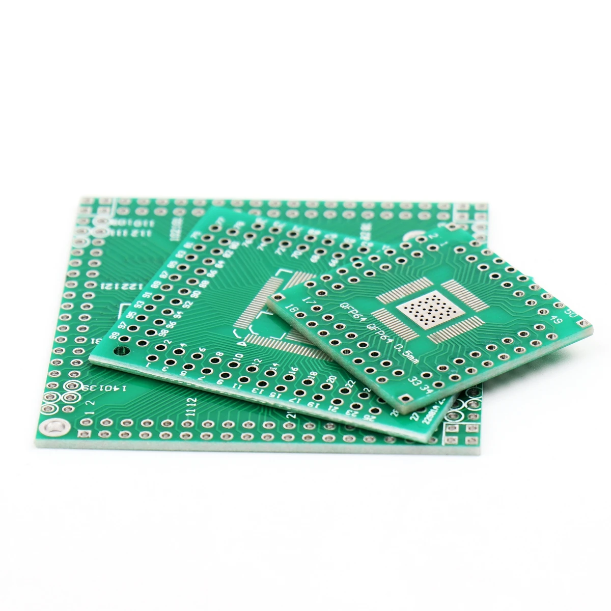 10Pcs Adapter Board QFP32/44/68/80/100 QFN32/40/48/56/64 Converter Plate Pinboard Patch to DIP 0.5mm/0.8mm Transfer Board