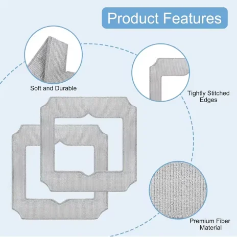 Compatible For Ecovacs Winbot Mini Vacuum Cleaner Parts Replacement Accessories Mop Cloth Rag Window Cleaning Mop Pads Kit