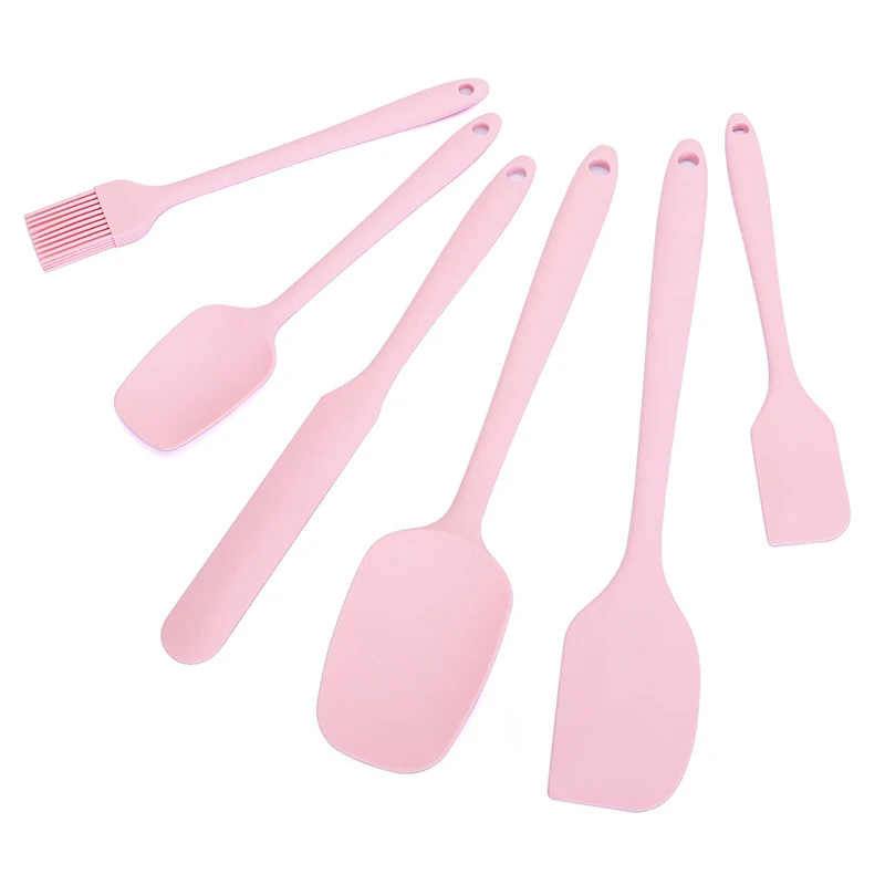 

6pcs Kitchen Food Grade Silicone Spatula Set For Cooking, Mixing, Baking, And Stirring. High Temperature Silicone Spatula Brush