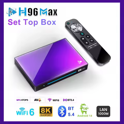 H96 Max M9 TV BOX Android 14.0 Rockchip RK3576 8-core AI Smart TV Box 8k Ultra HD Output 1000M/LAN AV1 4K@120fps Set Top Box