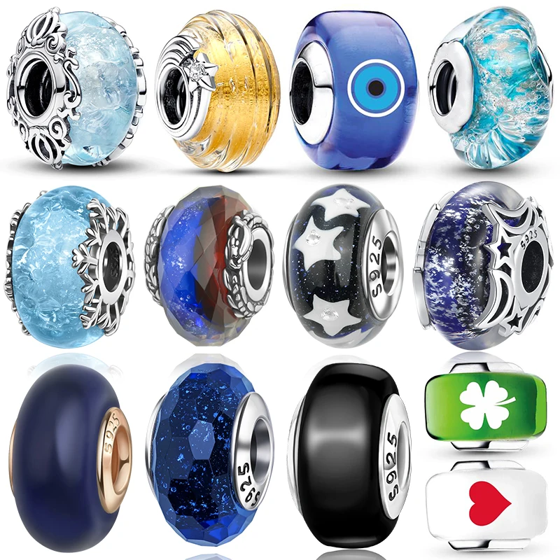 Nouveauté 2026 : Perle breloque dragon Glace et Feu en verre de Murano, argent 925, pour bracelet et collier 3 mm, bijoux de luxe DIY pour femme