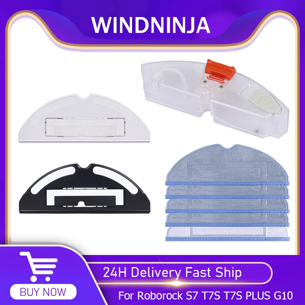 Serbatoio dell'acqua per Roborock S7 T7S T7S PLUS G10 Robot Aspirapolvere Accessori Mop Staffa Supporto Serbatoio dell'acqua Mop Panni Pezzo di ricambio