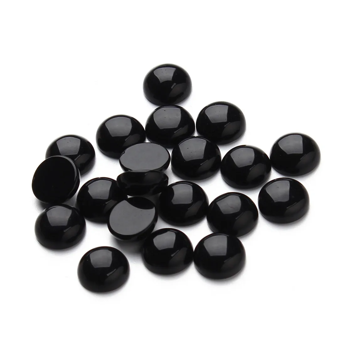10pcs Round Onyx Cabochons for DIY Jewellery Making