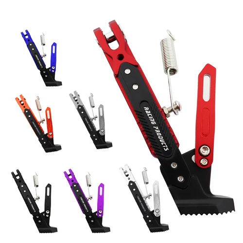 Soporte lateral ajustable para motocicleta, soporte lateral para estacionamiento para motocicleta eléctrica, soporte lateral para pie de estacionamiento, 1 ud.