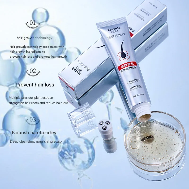 Имбирный массажный ролик для роста волос, сыворотка против выпадения волос, питающая кожу головы, активирует фолликулы, предотвращает облысение, плот укрепляет волосы