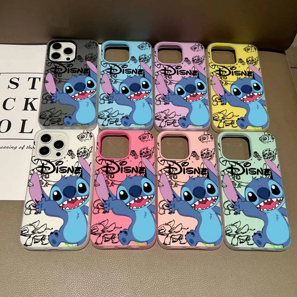 ديزني غرزة الأزياء للصدمات سيليكون ماتي لون الحلوى جراب هاتف ل ممن لهم Reno14 Reno13 Reno12 Reno11 Reno10 F برو 4G 5G #1