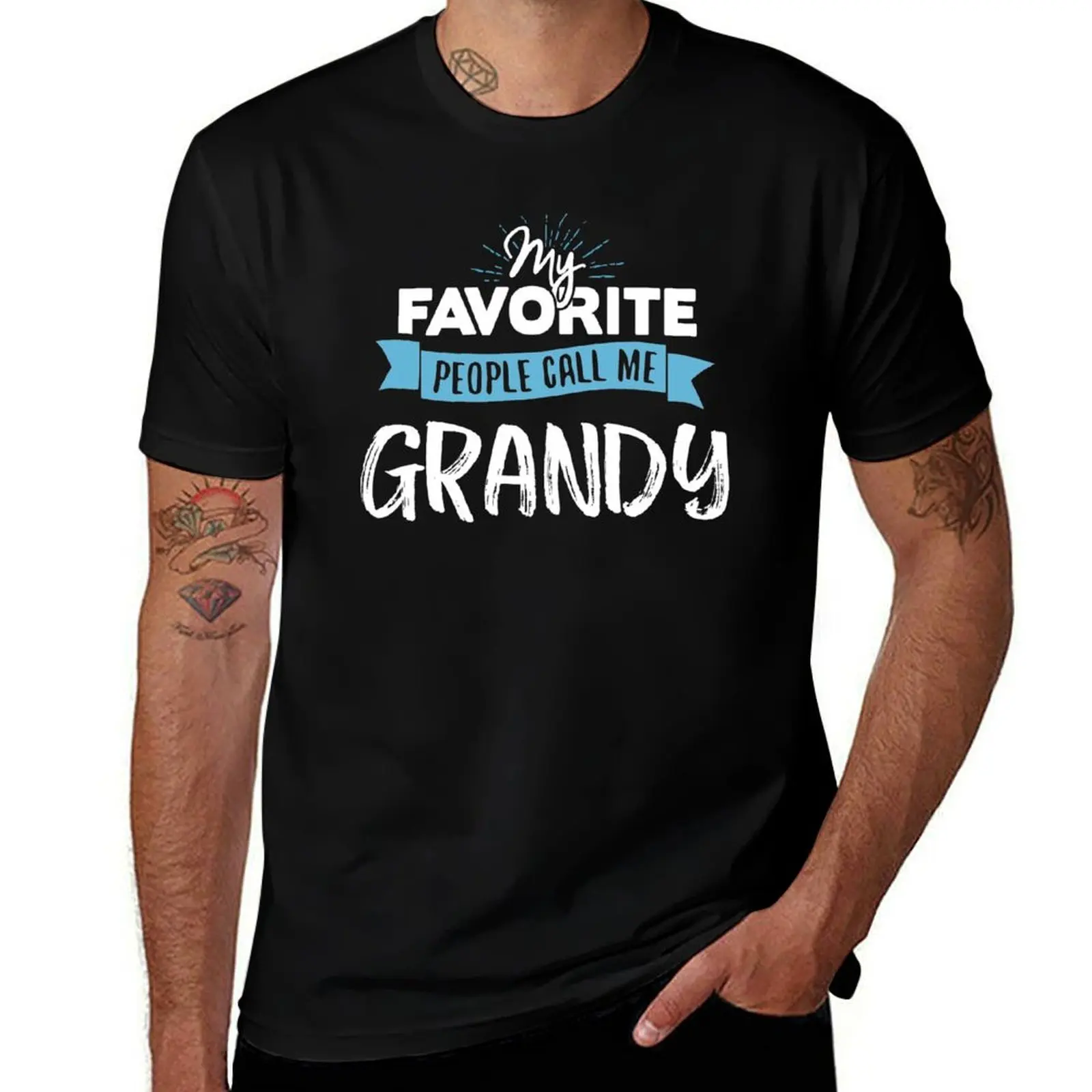 Call Me Grandy Shirt for Men Dad Fathers Day Gift T-Shirt Casual Trendy Streetwear Tee Shirt T-Shirt