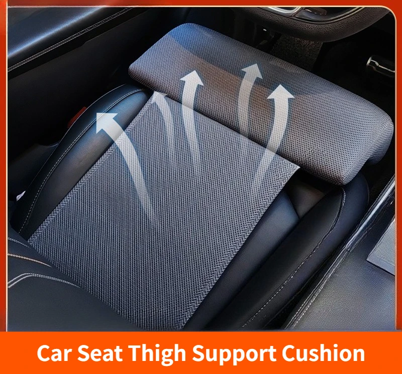 Knitted Cloth Breathable Seat Thigh Support Cushion, Universal For Car Front Seats Home Office Chair Leg Extension Pad