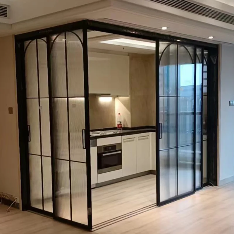 America Standard Aluminum Folding Door 90 Degree Corner Bi-folding Patio Doors For Mountain House / Condo
