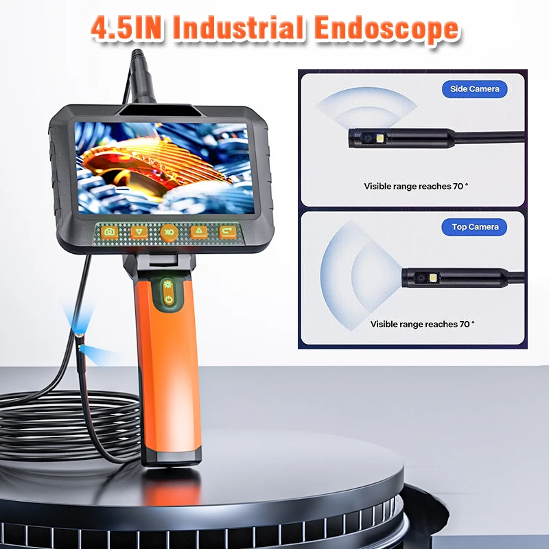 

4.5IN 1080p Sewer Inspection Video Piping Drain Endoscope Cameras Industrial 3.9mm With Screen For Cars High Quality Equipment