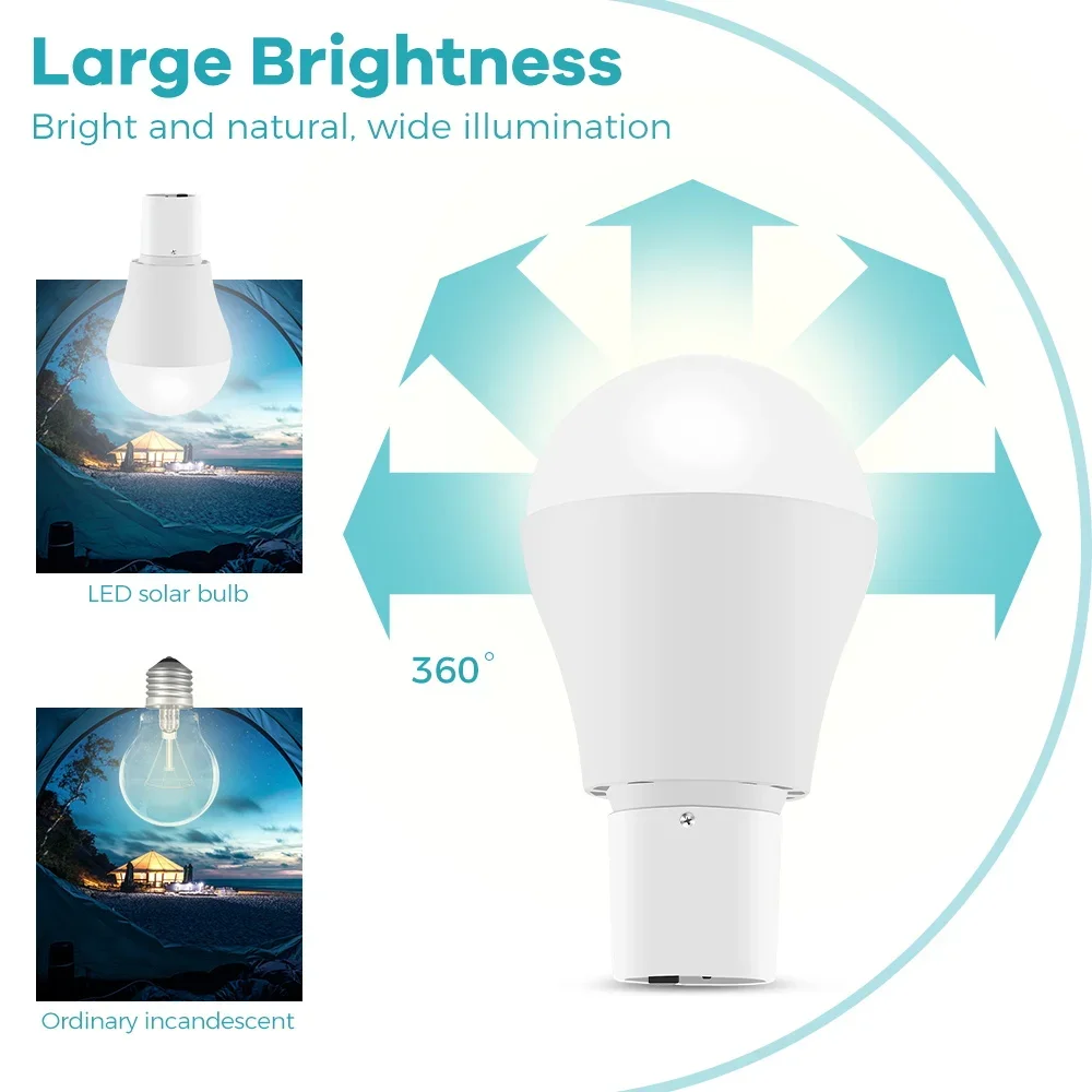 LED الشمسية ضوء لمبة المحمولة 5 فولت USB/أشعة الشمس شحن التخييم في الهواء الطلق معلقة سقيفة مصباح خيمة الصيد ليلة إضاءة الطوارئ