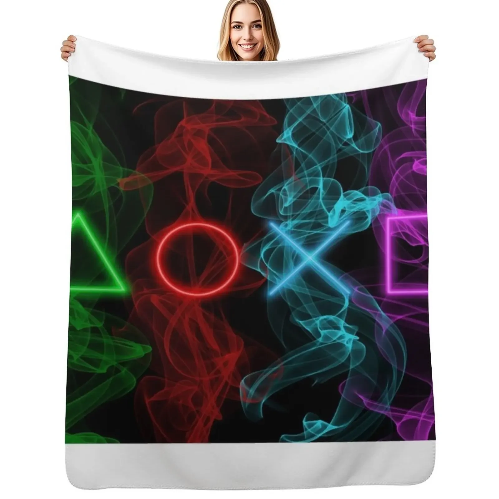 

Controller Buttons smoke Throw Blanket Bed linens blankets and throws Flannels Blanket