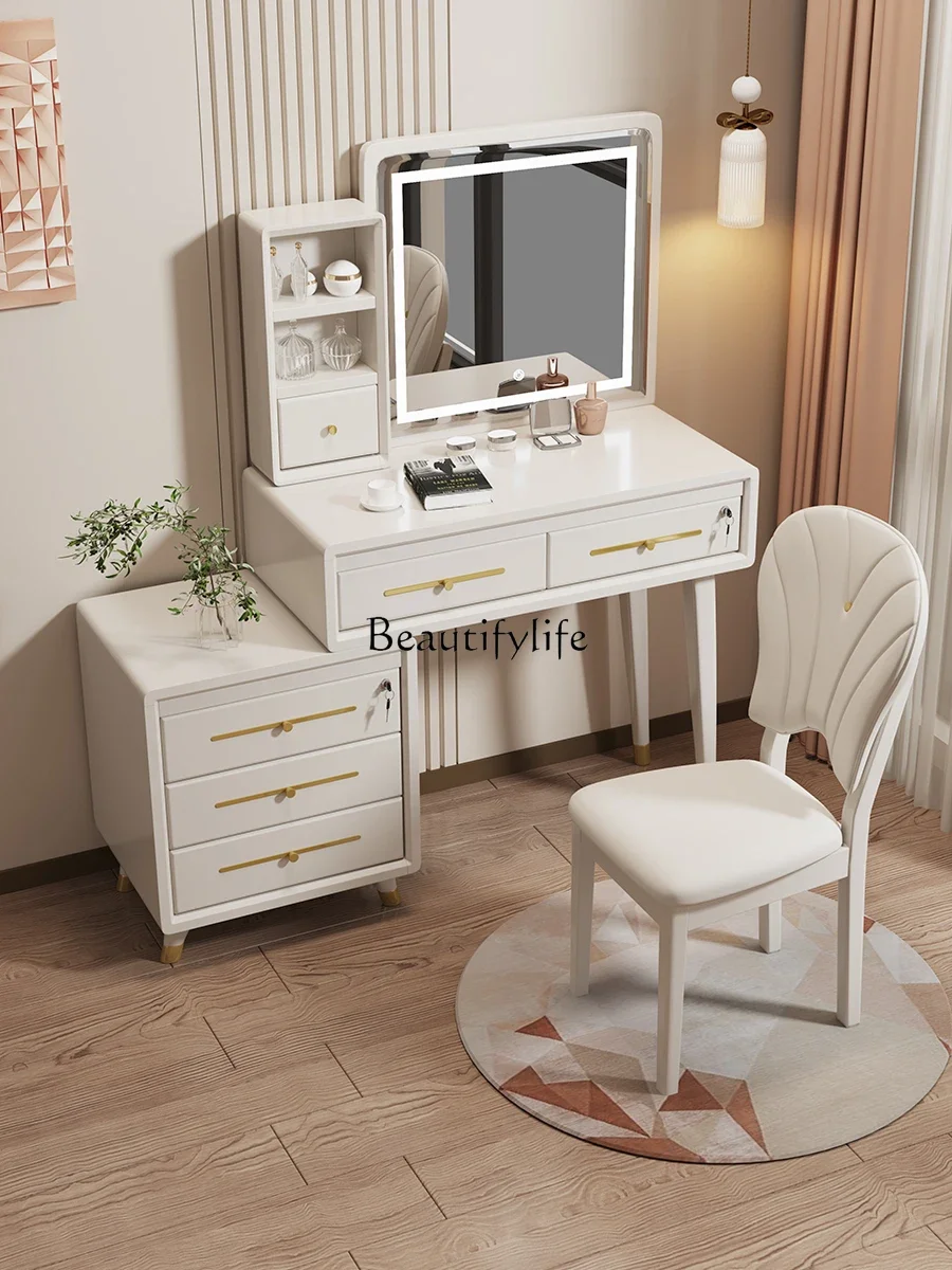

ld6Solid Wood Dressing Modern Simple and Light Luxury Dresser Bedroom Storage Cabinet Integrated