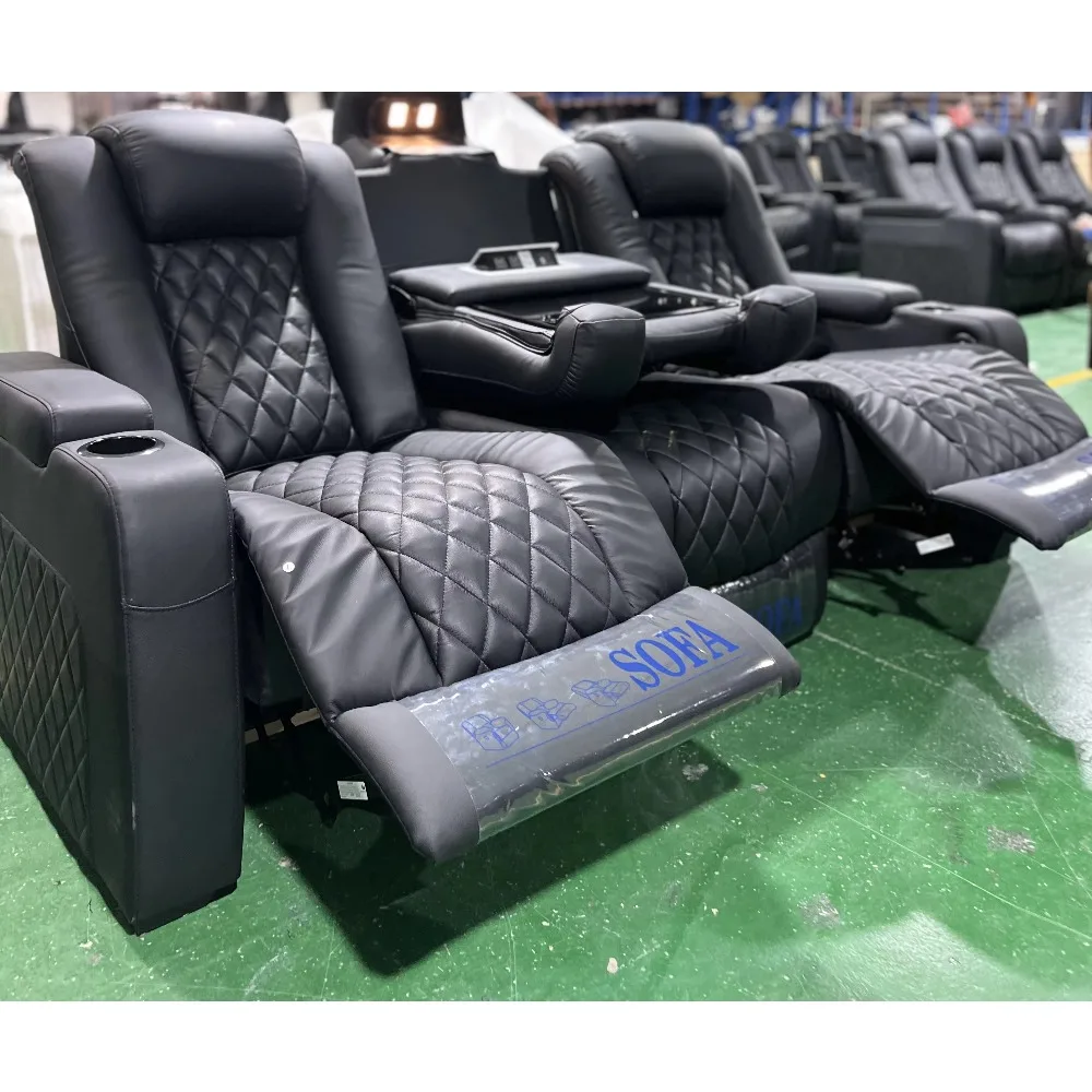 

Fashionable Living Room Electric Recliner Sofa Set with Headrest Cup Holder Relax Arm Chairs for Bedroom Sofa Bed